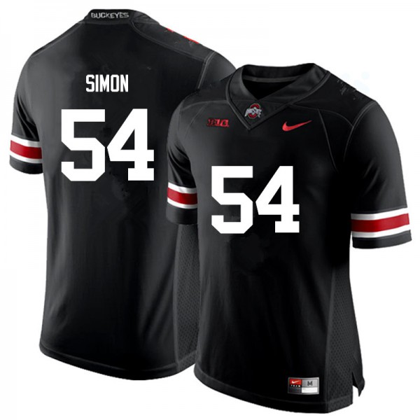Ohio State Buckeyes #54 John Simon Men Football Jersey Black OSU65022
